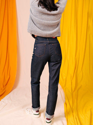 Jean Femme 1083 201H Droit Taille Haute - 100% Coton Bio