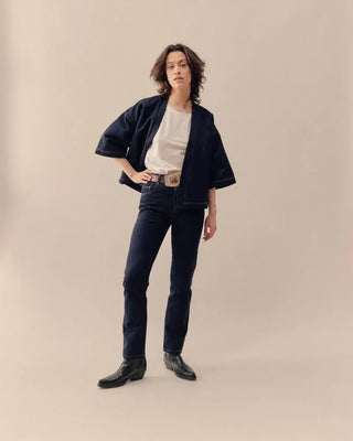 Jeans DAO Charlie Denim Lin demi slim taille haute