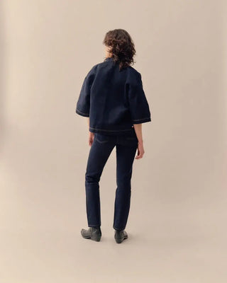 Jeans DAO Charlie Denim Lin demi slim taille haute