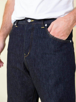 Jean Large Homme 115N 1083 - Indigo Brut 100% Coton Bio