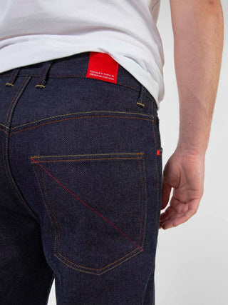 Jean Large Homme 115N 1083 - Indigo Brut 100% Coton Bio