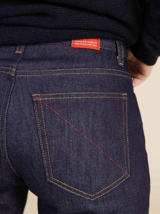Jean Droit Femme 201N 1083 - 100% Coton Bio Indigo Brut