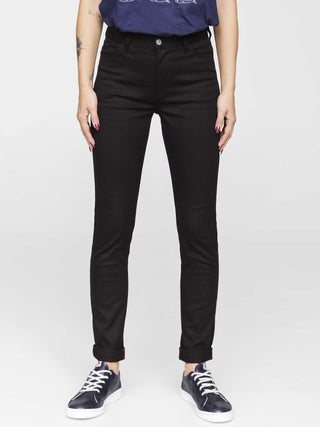 Jean Slim Femme 1083 204H Noir - Taille Haute Coton Bio