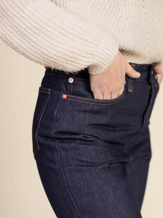 Jean Mom 208H 1083 - 100% Coton Bio Indigo Brut