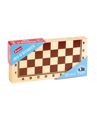 Jeu d'échecs pliant en bois