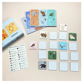 Jeu de Mémory Animaux et Empreintes