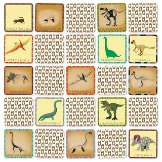Jeu de Mémory Dinosaures et Squelettes