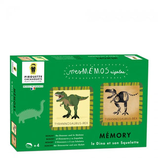 Jeu de Mémory Dinosaures et Squelettes