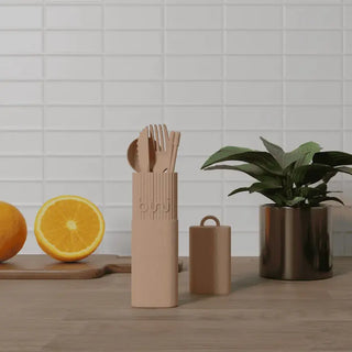 Kit de couverts réutilisables BINI nude