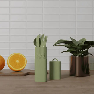 Kit de couverts réutilisables BINI olive