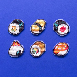 Kit magnets à broder Sushis CANEVAS FATAL