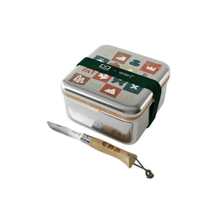 Craquez pour le kit repas nomade Origines MonBento x Opinel chez CQFD Avignon. Une box métal 1L et un couteau Néo6 en hêtre PEFC fabriqués de manière durable.