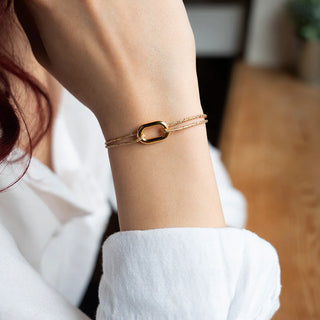 LE VENT A LA FRANCAISE - Bracelet Maillon plaqué or