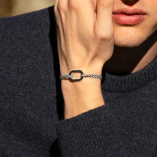 LE VENT A LA FRANCAISE - Bracelet Maillon plat 22mm plaqué argent