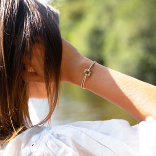 LE VENT A LA FRANCAISE - Bracelet Trèfle plaqué or