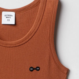 Le Véritable débardeur Marcel cognac Les Tricots Marcel