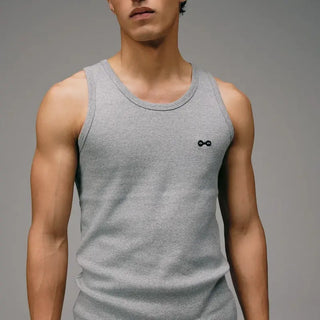 Le Véritable débardeur Marcel gris chiné (avec logo) Les Tricots Marcel