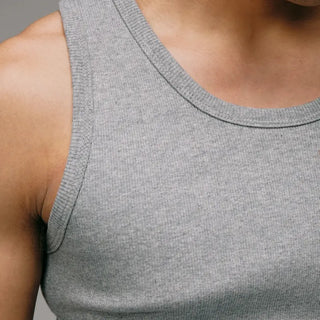 Le Véritable débardeur Marcel gris chiné (avec logo) Les Tricots Marcel