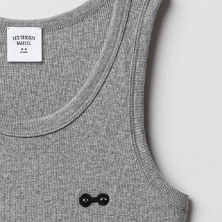 Le Véritable débardeur Marcel gris chiné (avec logo) Les Tricots Marcel