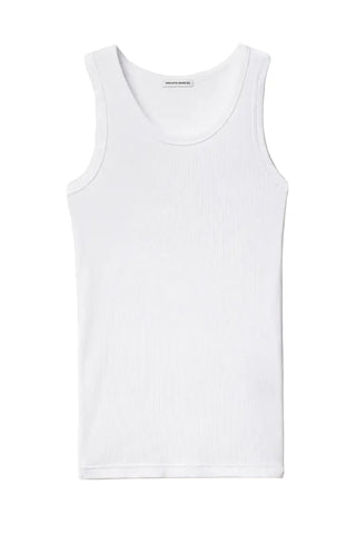 L'indémodable débardeur blanc Marcel Signature en coton Pima premium. Le vrai tank top fabriqué localement à Roanne. Confort absolu et style garanti !