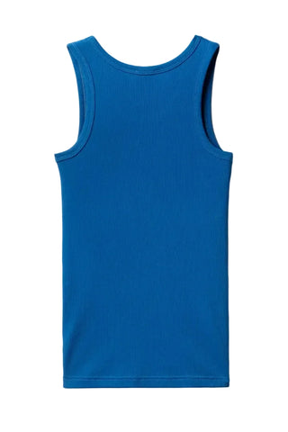 Le débardeur bleu Marcel Signature en coton Pima premium. Une couleur vibrante, une coupe unisexe et une fabrication 100% locale à Roanne. Signé par l’artisan !