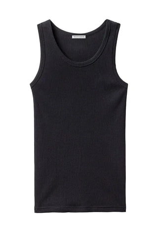 Le débardeur Marcel signature Les Tricots Marcel charbon en coton Pima premium. Fabriqué localement à Roanne. Un essentiel de style, de confort et de charisme !