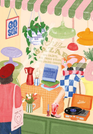 Mini Puzzle 100 pièces Le Lèche-vitrine - Jour Férié | Cadeau Déco