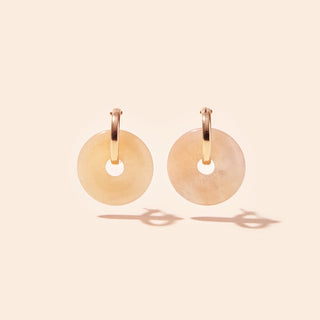  Petites créoles Aventurine jaune Camille Colette Studio 