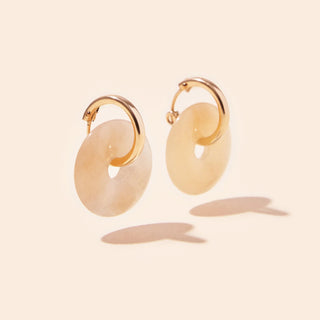  Petites créoles Aventurine jaune Camille Colette Studio 