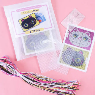 Porte-carte à broder Kittens CANEVAS FATAL