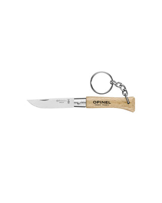 Découvrez le porte-clés couteau Opinel N°4 chez CQFD Avignon. Lame inox 5cm, manche en bois de charme PEFC. Un petit outil malin 100 % fabriqué en France.