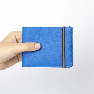 Portefeuille en cuir LA902 Carré Royal bleu ciel