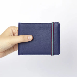 Portefeuille en cuir LA902 Carré Royal bleu