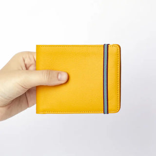 Portefeuille en cuir LA902 Carré Royal jaune