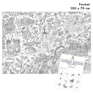 Poster géant à colorier Espace 2