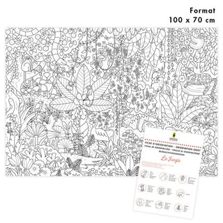 Poster géant à colorier Jungle