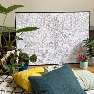 Poster géant à colorier Jungle