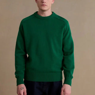 Pull col rond Le Minor vert jungle