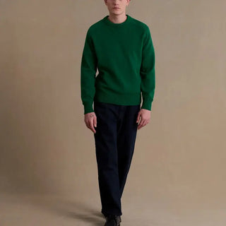 Pull col rond Le Minor vert jungle