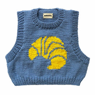 Pull croissant bleu ciel ROMANDO