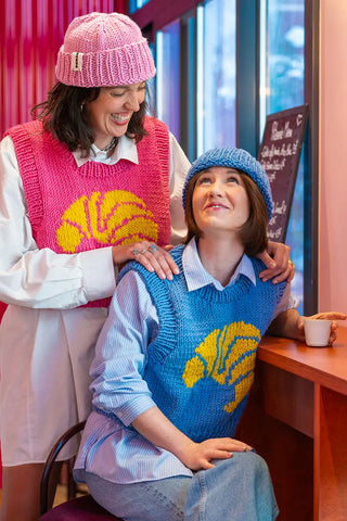 Pull croissant rose ROMANDO