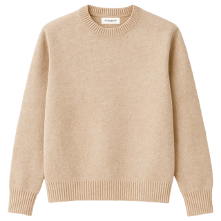 Pull Mixte Laine Mérinos & Cachemire Gaspard beige - Cézembre | CQFD