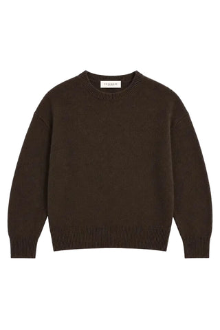 Craquez pour le pull femme Chloé moka en mérinos & cachemire Cézembre chez CQFD Avignon. Maille fine tricotée à Saint-Malo. Doux, léger & 100% Made in France !
