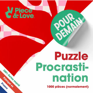 Puzzle 1000 pièces Procrastination Piece & Love