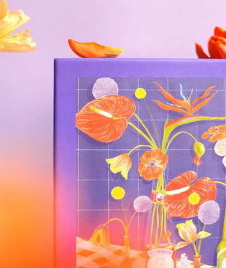 Puzzle 500 pièces Des Fleurs Sur La Table par Jour Férié. Une illustration florale poétique et éco-conçue, fabriquée en France. À shopper chez CQFD Avignon !