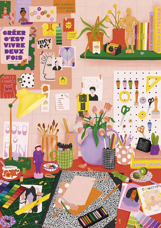 Puzzle 500 pièces Du Feutre Sur Les Mains par Jour Férié. Une illustration créative et arty, éco-conçue et fabriquée en France. À shopper chez CQFD Avignon !