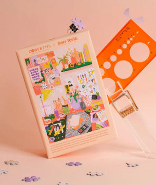 Puzzle 500 pièces Du Feutre Sur Les Mains par Jour Férié. Une illustration créative et arty, éco-conçue et fabriquée en France. À shopper chez CQFD Avignon !