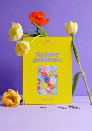 Puzzle 1000 pièces Nature Peinture par Jour Férié. Un défi floral éclatant de difficulté corsée, éco-conçu et fabriqué en France. À shopper chez CQFD Avignon !