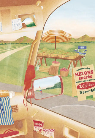 Découvrez le puzzle 500 pièces On s'arrête de Jour Férié chez CQFD Avignon. Un jeu éco-conçu en carton recyclé, poétique et fabriqué en France.