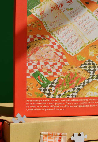 Puzzle 1000 pièces La Pizza à Emporter - Jour Férié | Fabriqué en France